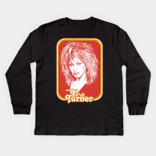 Tina Turner / 80s Style Retro Fan Art Design Kids Long Sleeve T-Shirt